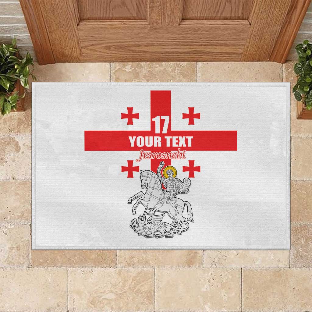 Custom Georgia Football We are Champions Rubber Doormat Sporty Style with Coat of Arms