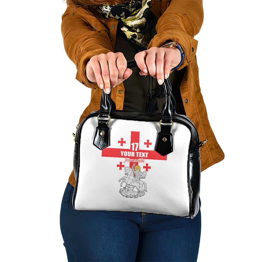 Custom Georgia Football We are Champions Shoulder Handbag Sporty Style with Coat of Arms