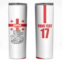 Custom Georgia Football We are Champions Skinny Tumbler Sporty Style with Coat of Arms
