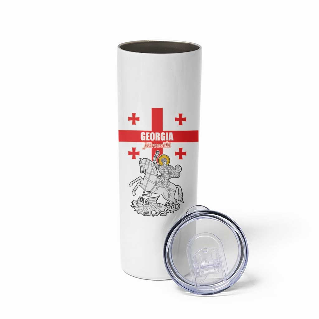 Custom Georgia Football We are Champions Skinny Tumbler Sporty Style with Coat of Arms