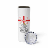 Custom Georgia Football We are Champions Skinny Tumbler Sporty Style with Coat of Arms