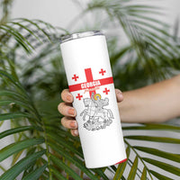 Custom Georgia Football We are Champions Skinny Tumbler Sporty Style with Coat of Arms