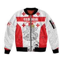 Custom Georgia Football We are Champions Sleeve Zip Bomber Jacket Sporty Style with Coat of Arms
