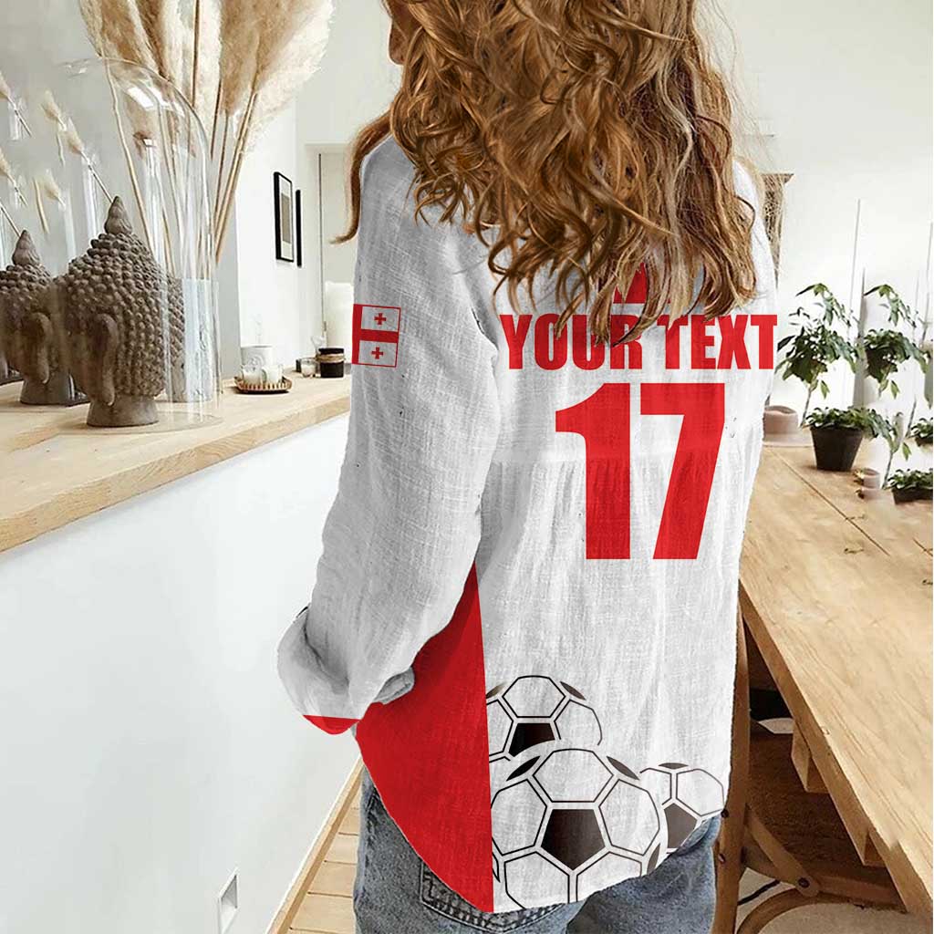 Custom Georgia Football We are Champions Women Casual Shirt Sporty Style with Coat of Arms