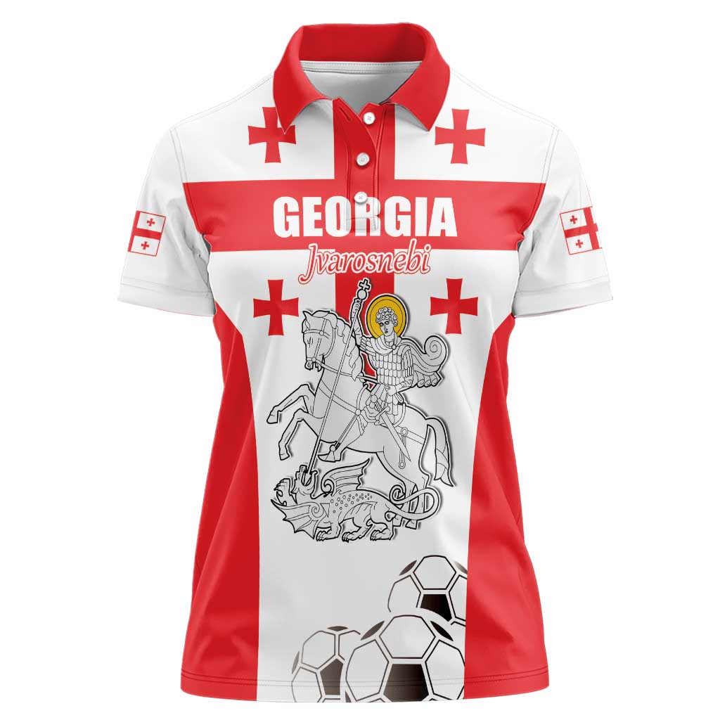 Custom Georgia Football We are Champions Women Polo Shirt Sporty Style with Coat of Arms