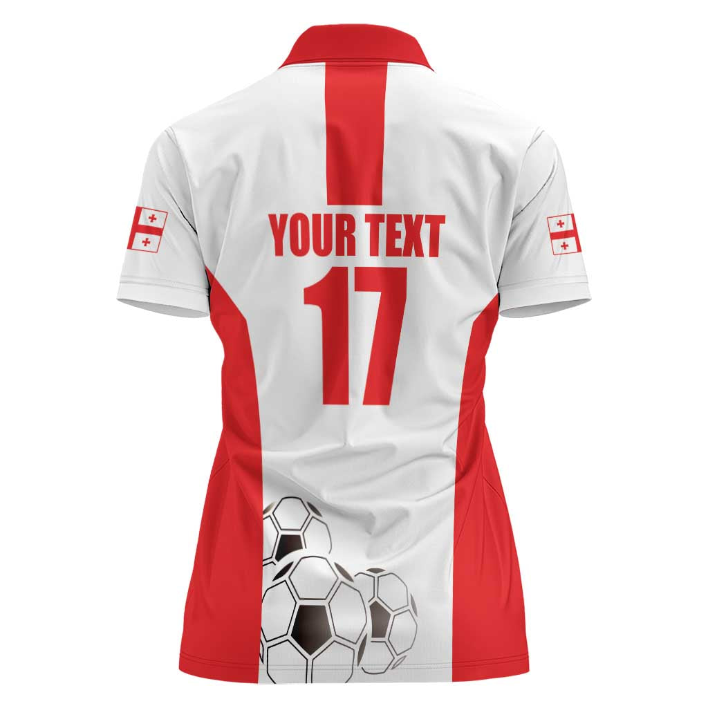 Custom Georgia Football We are Champions Women Polo Shirt Sporty Style with Coat of Arms