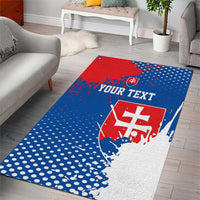 Personalized Slovakia Coat of Arms Area Rug Map Flag Style