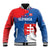 Personalized Slovakia Coat of Arms Baseball Jacket Map Flag Style
