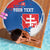 Personalized Slovakia Coat of Arms Beach Blanket Map Flag Style