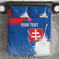 Personalized Slovakia Coat of Arms Bedding Set Map Flag Style