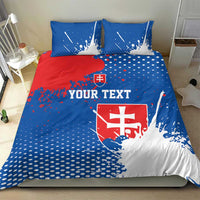Personalized Slovakia Coat of Arms Bedding Set Map Flag Style