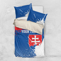 Personalized Slovakia Coat of Arms Bedding Set Map Flag Style