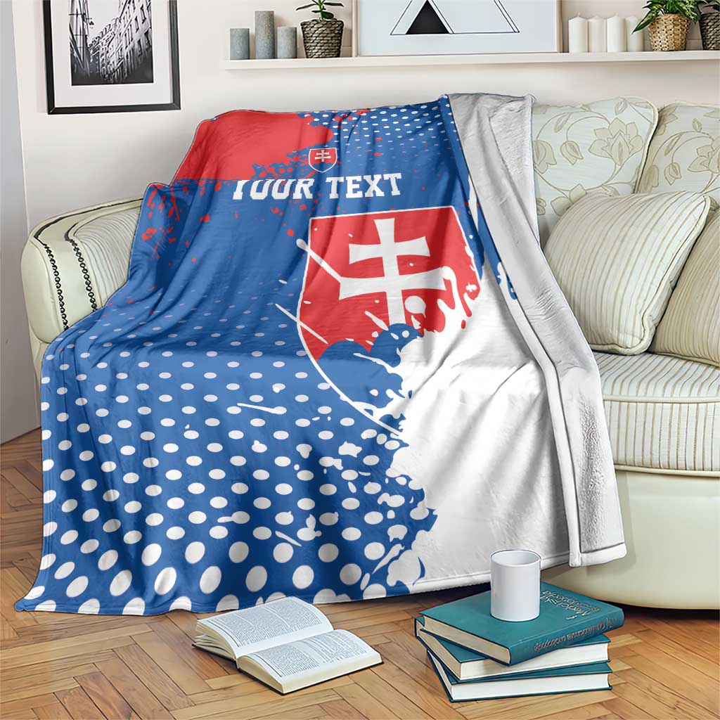 Personalized Slovakia Coat of Arms Blanket Map Flag Style