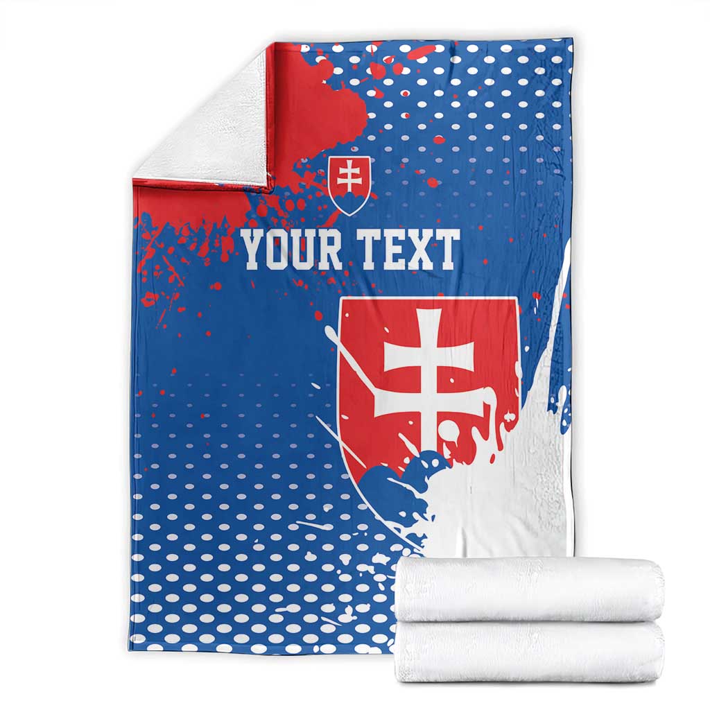 Personalized Slovakia Coat of Arms Blanket Map Flag Style
