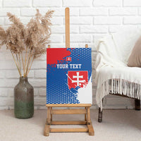 Personalized Slovakia Coat of Arms Canvas Wall Art Map Flag Style