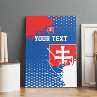 Personalized Slovakia Coat of Arms Canvas Wall Art Map Flag Style