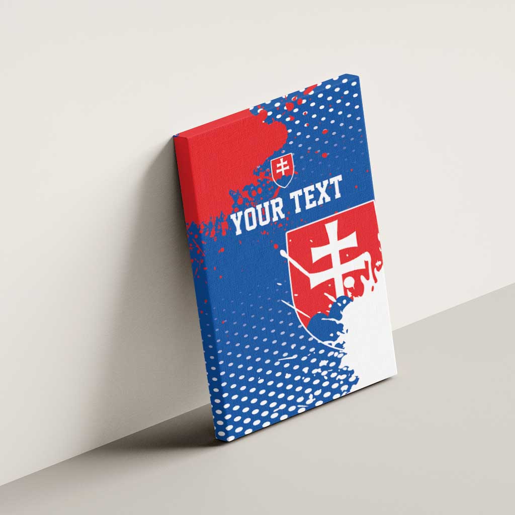 Personalized Slovakia Coat of Arms Canvas Wall Art Map Flag Style