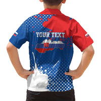 Personalized Slovakia Coat of Arms Family Matching Long Sleeve Bodycon Dress and Hawaiian Shirt Map Flag Style