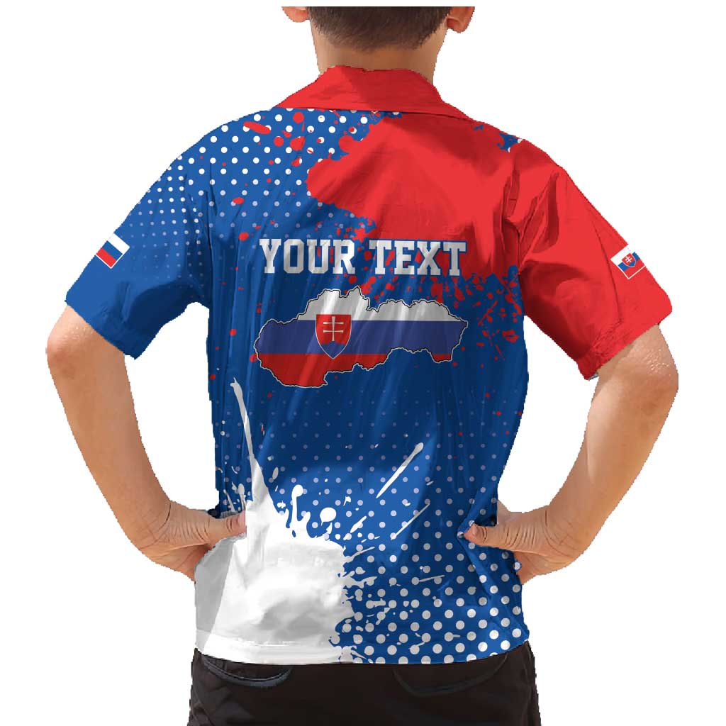 Personalized Slovakia Coat of Arms Family Matching Mermaid Dress and Hawaiian Shirt Map Flag Style