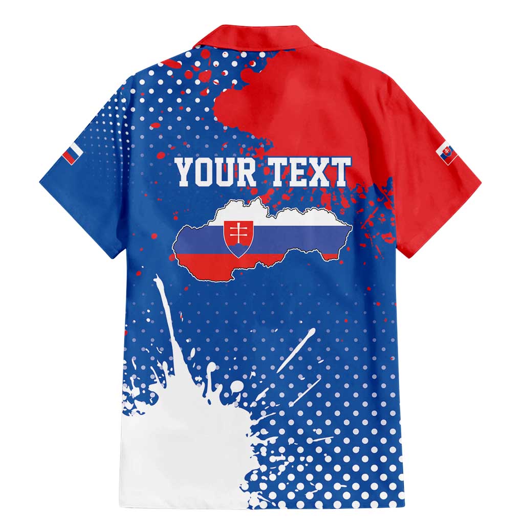 Personalized Slovakia Coat of Arms Family Matching Mermaid Dress and Hawaiian Shirt Map Flag Style