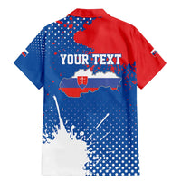 Personalized Slovakia Coat of Arms Family Matching Mermaid Dress and Hawaiian Shirt Map Flag Style