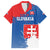 Personalized Slovakia Coat of Arms Family Matching Off The Shoulder Long Sleeve Dress and Hawaiian Shirt Map Flag Style