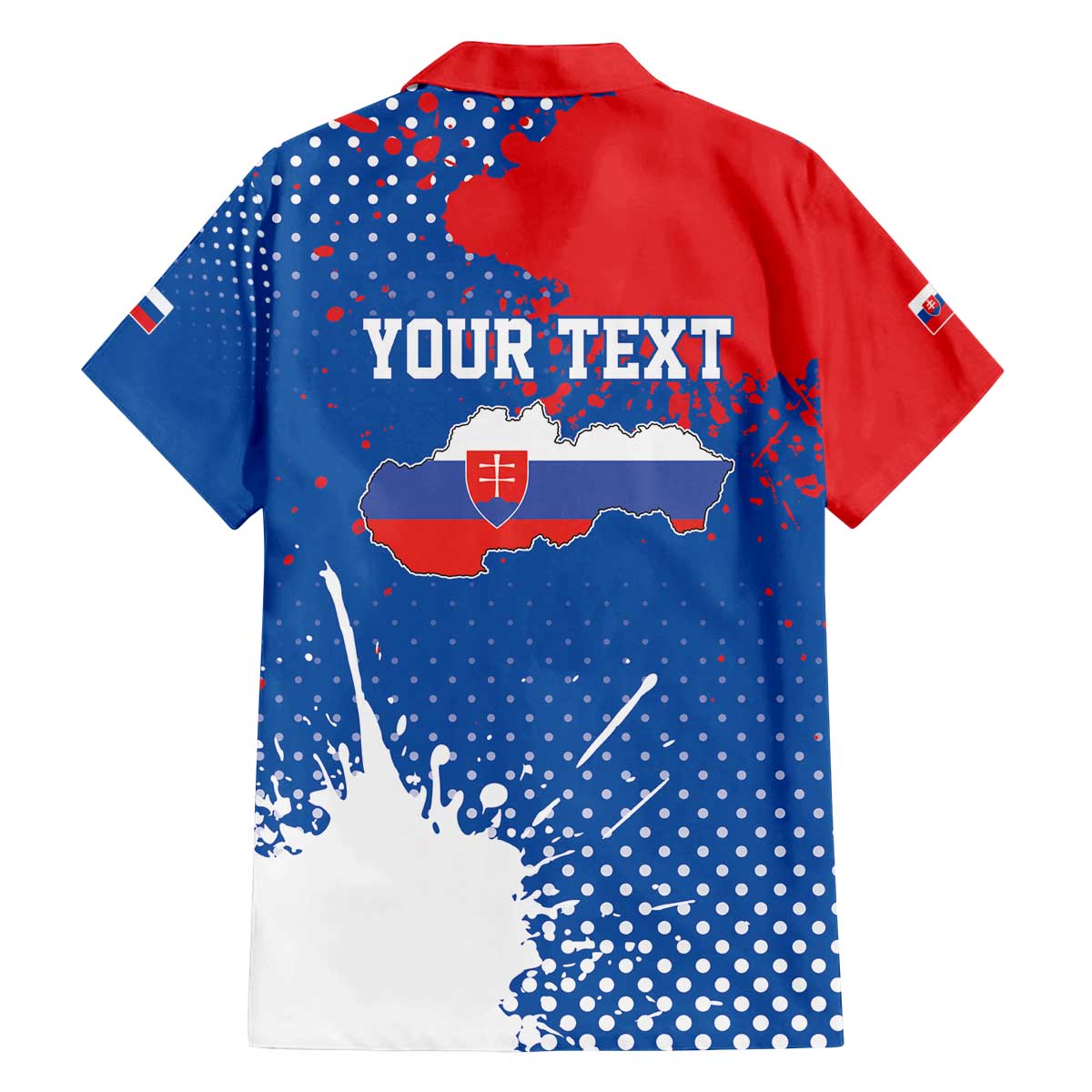 Personalized Slovakia Coat of Arms Family Matching Off The Shoulder Long Sleeve Dress and Hawaiian Shirt Map Flag Style