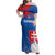 Personalized Slovakia Coat of Arms Family Matching Off Shoulder Maxi Dress and Hawaiian Shirt Map Flag Style