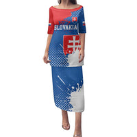 Personalized Slovakia Coat of Arms Family Matching Puletasi and Hawaiian Shirt Map Flag Style