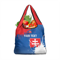 Personalized Slovakia Coat of Arms Grocery Bag Map Flag Style