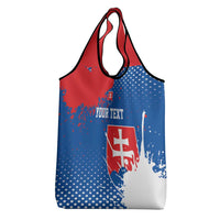 Personalized Slovakia Coat of Arms Grocery Bag Map Flag Style