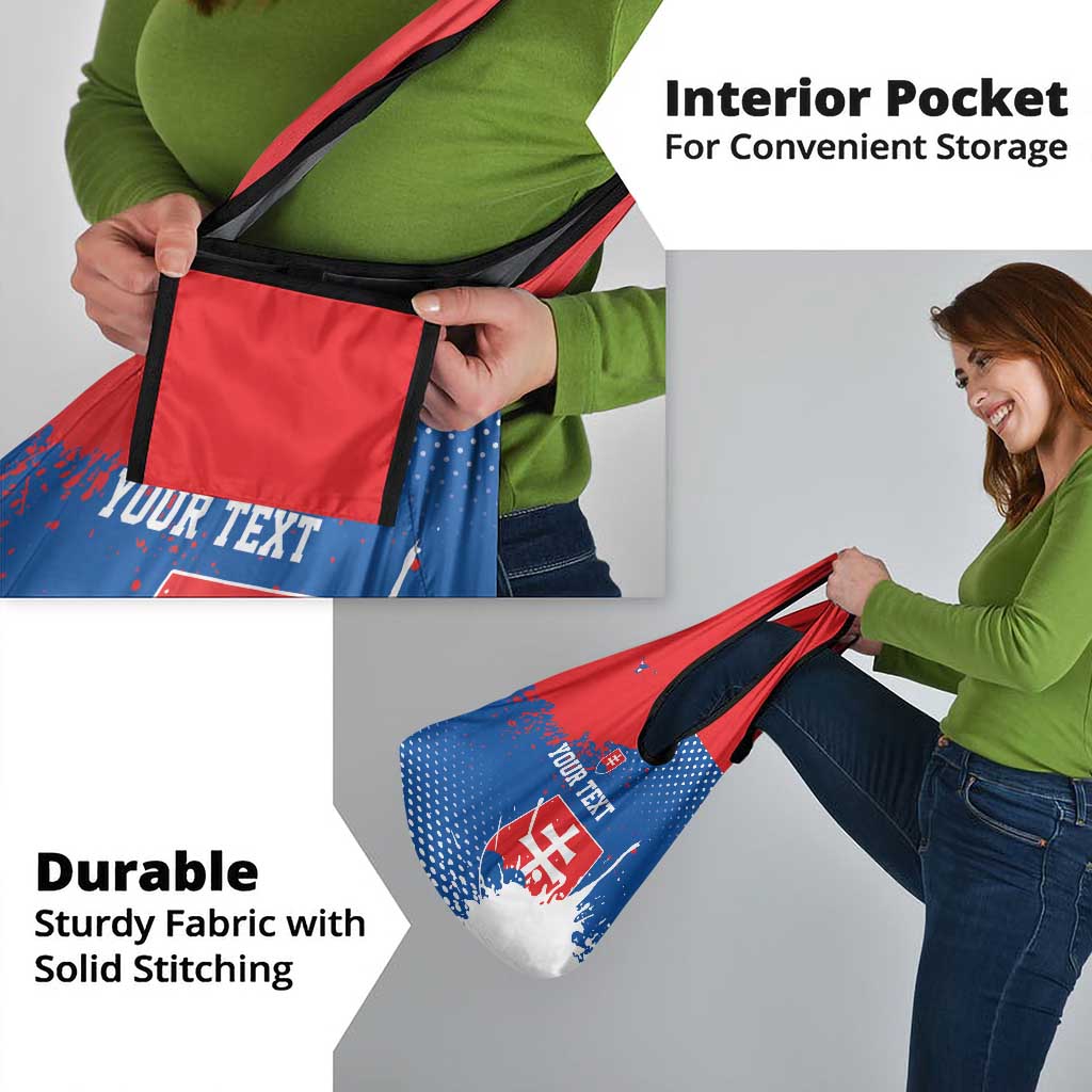 Personalized Slovakia Coat of Arms Grocery Bag Map Flag Style