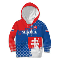 Personalized Slovakia Coat of Arms Kid Hoodie Map Flag Style