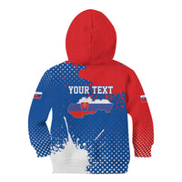 Personalized Slovakia Coat of Arms Kid Hoodie Map Flag Style
