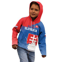 Personalized Slovakia Coat of Arms Kid Hoodie Map Flag Style