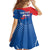 Personalized Slovakia Coat of Arms Kid Short Sleeve Dress Map Flag Style