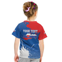 Personalized Slovakia Coat of Arms Kid T Shirt Map Flag Style