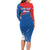 Personalized Slovakia Coat of Arms Long Sleeve Bodycon Dress Map Flag Style