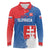 Personalized Slovakia Coat of Arms Long Sleeve Polo Shirt Map Flag Style