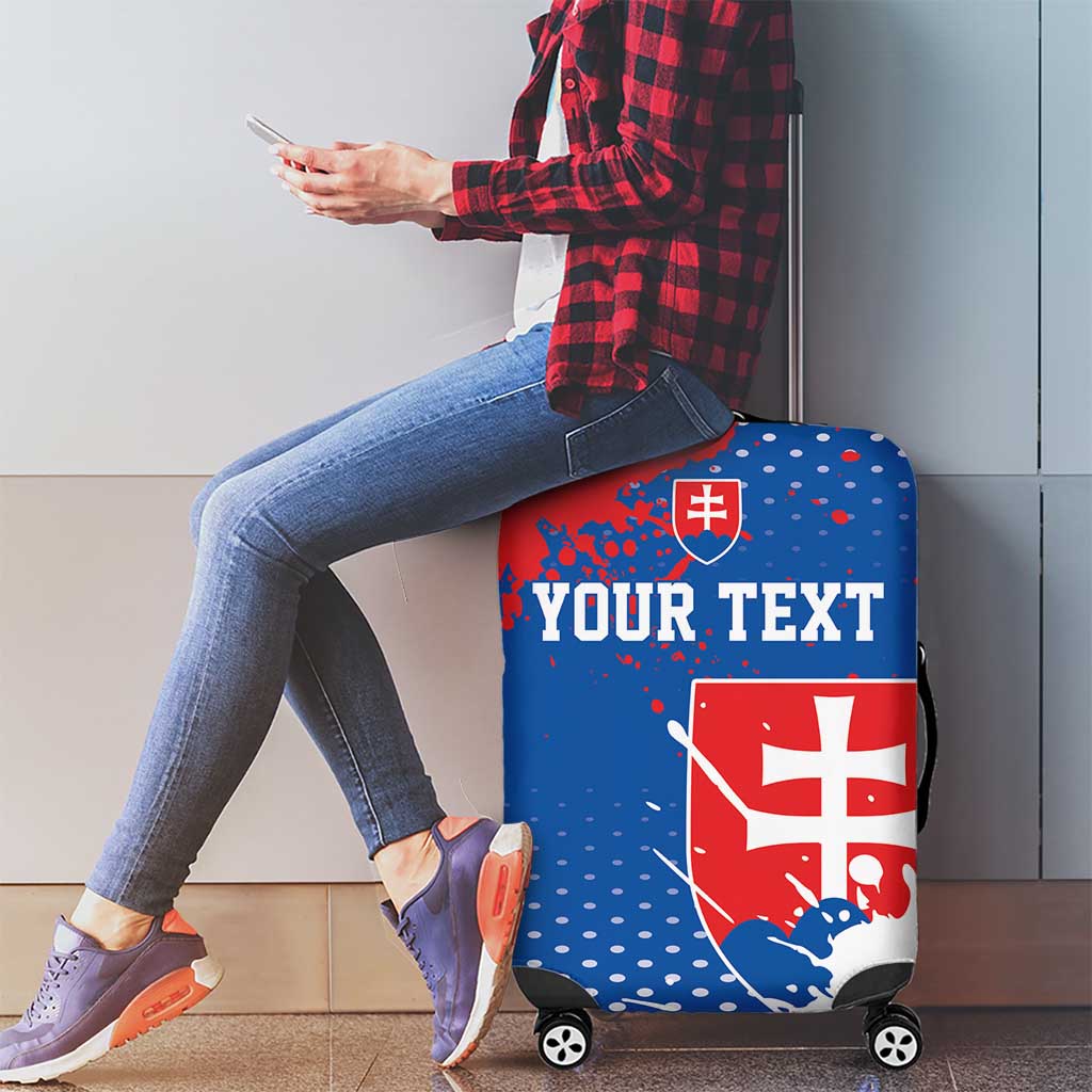 Personalized Slovakia Coat of Arms Luggage Cover Map Flag Style