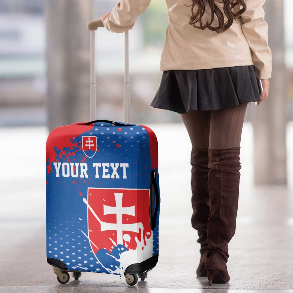 Personalized Slovakia Coat of Arms Luggage Cover Map Flag Style