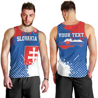 Personalized Slovakia Coat of Arms Men Tank Top Map Flag Style
