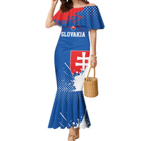 Personalized Slovakia Coat of Arms Mermaid Dress Map Flag Style