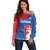 Personalized Slovakia Coat of Arms Off Shoulder Sweater Map Flag Style