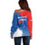 Personalized Slovakia Coat of Arms Off Shoulder Sweater Map Flag Style