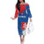 Personalized Slovakia Coat of Arms Off The Shoulder Long Sleeve Dress Map Flag Style