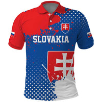 Personalized Slovakia Coat of Arms Polo Shirt Map Flag Style