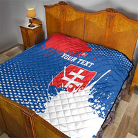 Personalized Slovakia Coat of Arms Quilt Map Flag Style