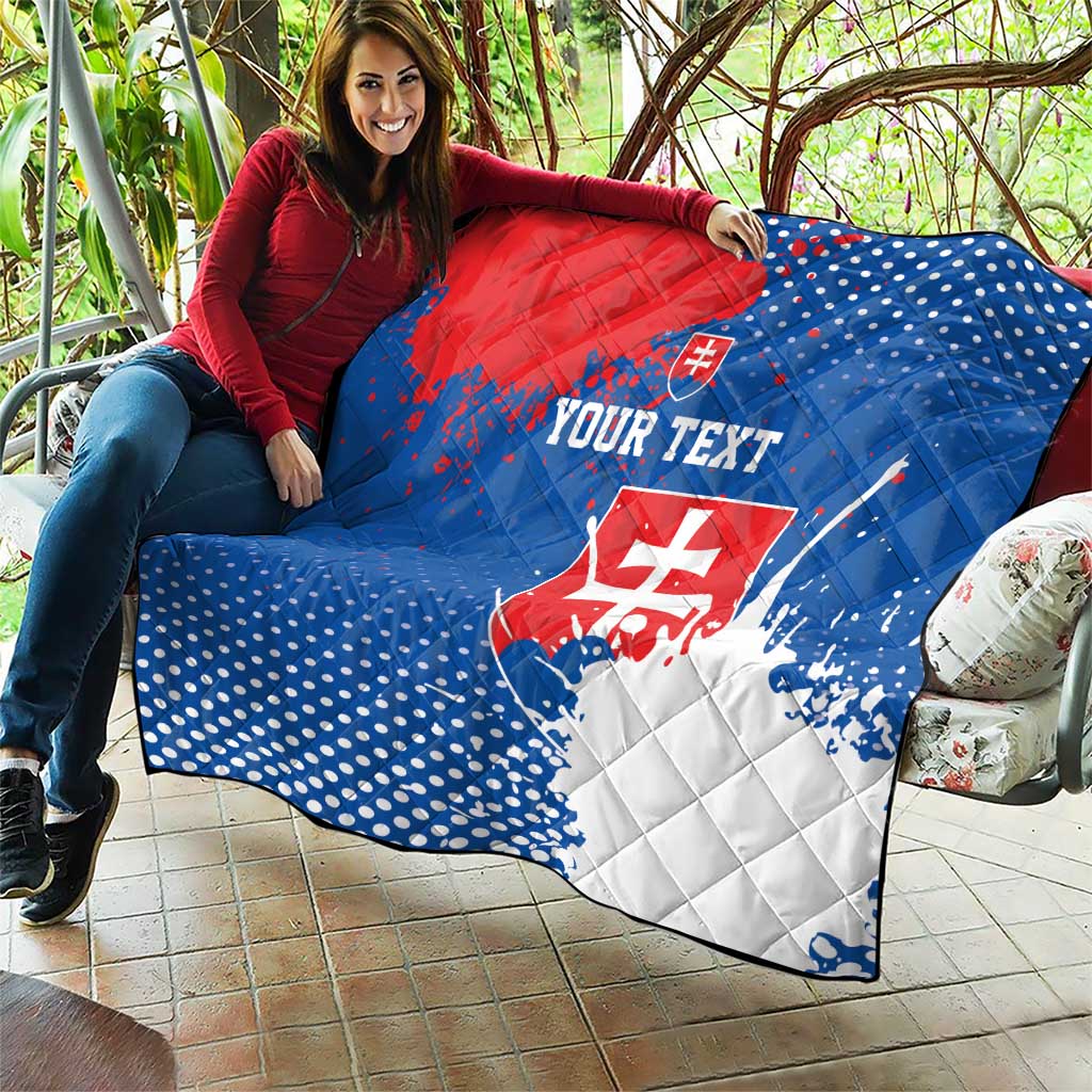 Personalized Slovakia Coat of Arms Quilt Map Flag Style