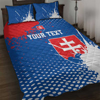 Personalized Slovakia Coat of Arms Quilt Bed Set Map Flag Style